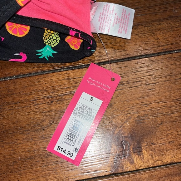 Flamingo & Pineapple Bikini Top Size Small - Picture 8 of 8